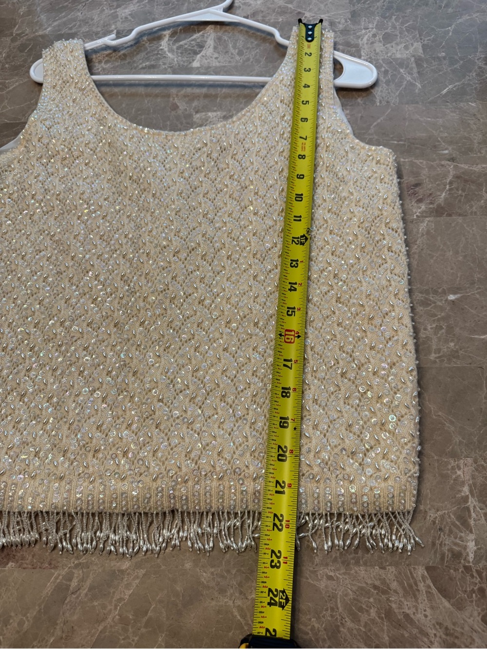 Vintage Sequin Wool Top - Picture 9 of 10
